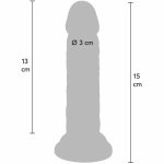 ToyJoy Get Real Deluxe 15 cm model intymny z podwojną gęstością TPR i przyssawką