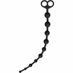 ToyJoy Flexible Beads elastyczne kulki silikonowe 38 cm czarne, progresywna średnica