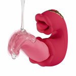 Teazers Double Tongue Pink – model dwusilnikowy, silikonowy, IPX7, 7 trybów
