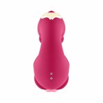 Teazers Double Tongue Pink – model dwusilnikowy, silikonowy, IPX7, 7 trybów