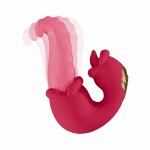 Teazers Double Tongue Pink – model dwusilnikowy, silikonowy, IPX7, 7 trybów