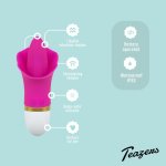 Teazers Flower Touch – model wibrujący silikonowy, różowy, 10 trybów, anatomiczna powierzchnia