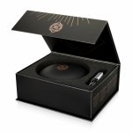 Rosy Gold C-Shape Black – bezprzewodowy masażer anatomiczny, etui ładowania z lusterkiem