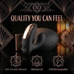 Rosy Gold Model Black – dyskretny system noszony, silikonowy, etui ładowania z lustrzaną pokrywą