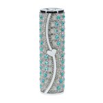Loveline Tiffany Model Blue – kompaktowy masażer, 4 nakładki silikonowe, etui, niebieski