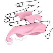 Loveline Dual Finger Vibrator Pink – kompaktowy model z pierścieniem, 9 trybów, wodoodporny