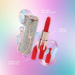 Loveline Sparkle Lipstick Vibrator Iridescent – stylowy model z 4 nakładkami, opalizujący