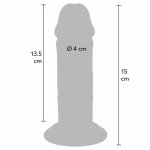 ToyJoy Get Real Deluxe 15 cm – anatomiczny model TPE podwójnej gęstości z przyssawką, 4 cm