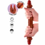 ToyJoy Get Real Skin 35 cm – podwójny model silikonowy anatomiczny, kolor karmelowy