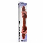 ToyJoy Get Real Skin 46 cm – silikonowy model dwustronny, anatomiczny, kolor karmelowy