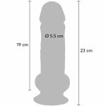 TOYJOY Get Real Deluxe 23 cm – anatomiczny model z przyssawką, podwójna gęstość, TPE