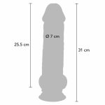 ToyJoy Get Real Deluxe Extra Gruby model anatomiczny 31 cm, przyssawka, Supreme Vital Skin