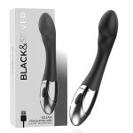 Black&Silver Kilian Model Wibrujący, USB, silikon medyczny, wodoodporny, 20 cm, 10 trybów