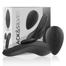 Black&Silver Panty Model – silikonowe majtki wibrujące z pilotem, czarny, 9 programów