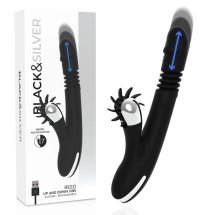 Black & Silver Reed Up & Down – silikonowy model z ruchem góra-dół, fioletowy, 3 systemy