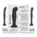 Black&Silver Sean Czarny Korek Anatomiczny Silikonowy Premium, wypustki, wodoodporny