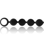Black&Silver Lennon anatomiczne kulki silikonowe 15 cm, 4 elementy, czarne