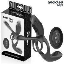 Addicted Toys Double Ring podwójny pierścień silikonowy z anatomiczną wypustką