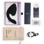 Womanizer Duo Next Czarny innowacyjny system podwójnej stymulacji, 3D Air, IPX7