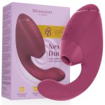 Womanizer Duo Next Intymna Maszyna 3D Air, podwójna technologia, ciemnorożowa