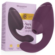 Womanizer Duo Next system powietrzny 3D z wibracjami, fioletowy, anatomiczny