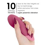 Womanizer Vibe Lay-On UltraWave Dusky Pink, cichy model, wodoodporny, 10 trybów