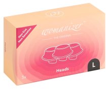 Womanizer 3x W-Heads Czarny L – Zapasowe głowice silikonowe L do Premium/Eco/Classic/Liberty/Starlet 2
