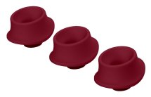 Womanizer Zestaw 3 Nasadek Model S Bordeaux do Premium 2/Classic 2 – silikon medyczny z powłoką PU