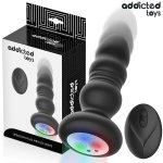Addicted Toys – Rotacyjny stymulator analny LED z pilotem, silikonowy, 11,9 cm