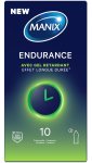 Manix Endurance – Prezerwatywy z systemem opoźniającym, 10 sztuk, 53 mm