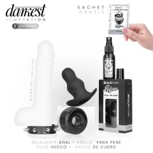 Darkest Temptation – Zestaw Intymny Extreme, silikon, skora, spray 30ml, akcesoria