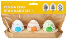 Tenga Egg Standard Zestaw 3 szt. Wavy Starry Cubic – elastyczne rękawy intymne TPE
