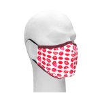 Bijoux Indiscrets Mask Lips bawełniana maseczka z regulacją, motyw ust, 2 filtry