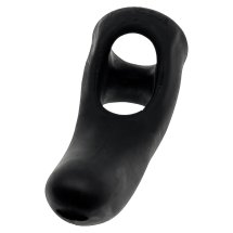 Hunkyjunk Buzzfuck Taint Vibe Sling Tar Ice – elastyczny model intymny Plus+SILICONE z modułem REVIBE