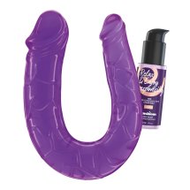 Crushious Deep Diver – Zestaw intymny podwójny, elastyczny model + żel wodny 50 ml fioletowy