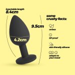 Crushious Camileo Czarny model anatomiczny L – silikon medyczny, 4 wymienne kryształy