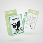 Crushious Camileo Medium – Czarna anatomiczna zatyczka, 4 wymienne kryształy, silikon medyczny