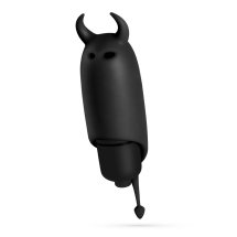 Crushious O-Pet Devil Czarny – Mini wibrująca kapsułka 10 trybów, silikon medyczny