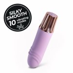 Crushious Mellow Waves Mini – Kompaktowy model silikonowy lawendowy, 10 trybów, 11 cm