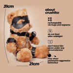 Crushious Crushito Pluszowy Miś 31 cm Czarny z akcesoriami dekoracyjnymi, styl bondage