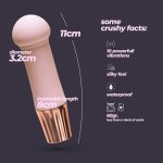 Crushious Mellow Puff Mini Wand Pink – Kompaktowy masażer, 10 trybów, silikon, 11 cm