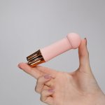 Crushious Mellow Puff Mini Wand Pink – Kompaktowy masażer, 10 trybów, silikon, 11 cm