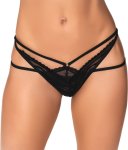 Mapale Strappy Panty S/M czarne koronkowe z regulacją i odpinanym panelem