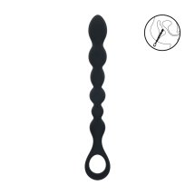 LEVELZ Beaded Snake Czarna Sonda Silikonowa z Uchwyt Loop, Elastyczny Model Anatomiczny