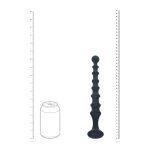 LEVELZ Sonda Anatomiczna Silikonowa Czarna Żebrowana z Szeroką Bazą Flared Base