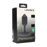 LEVELZ Hexagonal Medium – Wibrująca silikonowa zatyczka analna czarna, średni rozmiar