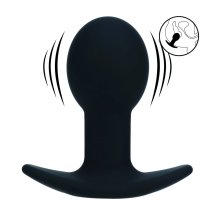 LEVELZ Single Bulb silikonowa wibrująca zatyczka anatomiczna czarna, 10 trybów pulsacji