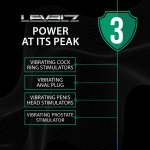 LEVELZ Black silikonowy stymulator z pierścieniem Tri-O, wibrujący, ergonomiczny