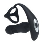 LEVELZ Czarny System Wibracyjno-Rytmiczny z Pierścieniem, Ergonomiczny Model