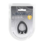 LEVELZ Tri-O silikonowy pierścień czarny – potrójny system anatomiczny, medyczny silikon
